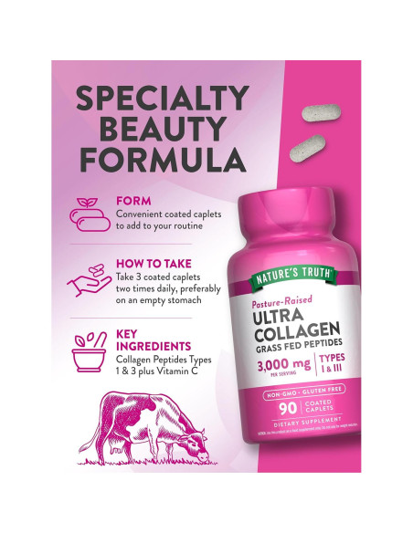 Colágeno en Péptidos La Verdad de la Naturaleza 90 Tabletas Tipo 1 y 3 Colágeno en Péptidos La Verdad de la Naturaleza 90 Tabletas Tipo 1 y 3