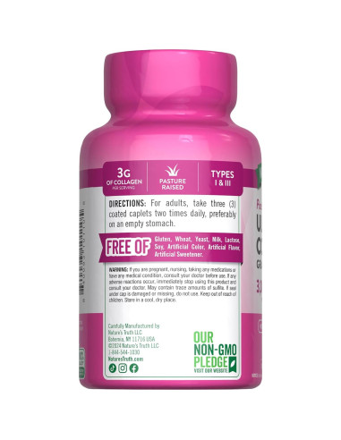 Colágeno en Péptidos La Verdad de la Naturaleza 90 Tabletas Tipo 1 y 3