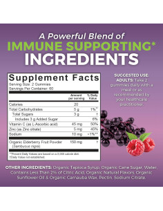 Gomitas de Saúco Orgánicas Viva Naturals 120 gomitas - Inmunidad 2