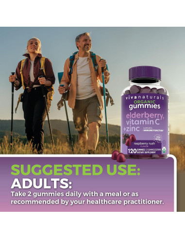 Gomitas de Saúco Orgánicas Viva Naturals 120 gomitas - Inmunidad
