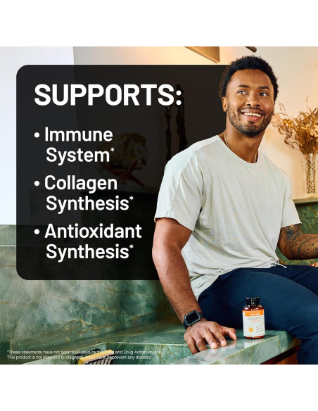 NatureWise Vitamina C 1000mg Vegana - 360 Cápsulas Antioxidantes