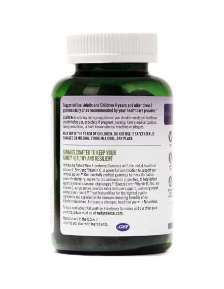 Gomitas de Saúco NatureWise 90 Conteo - Apoyo Inmunológico