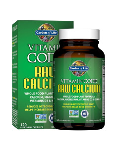 Suplemento de Calcio Crudo Garden of Life 120 Cápsulas