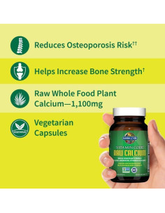 Suplemento de Calcio Crudo Garden of Life 120 Cápsulas 2