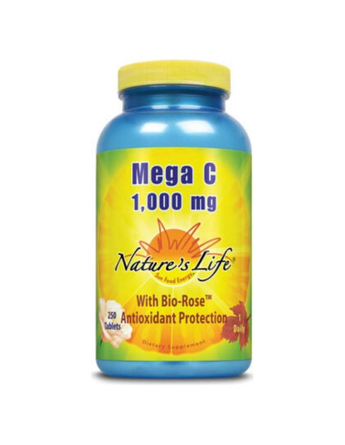 Suplemento de Vitamina C Vida Natural 1000mg 250 cápsulas