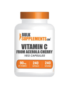 Cápsulas de Vitamina C Acerola BulkSupplements 90mg - 240 Unidades