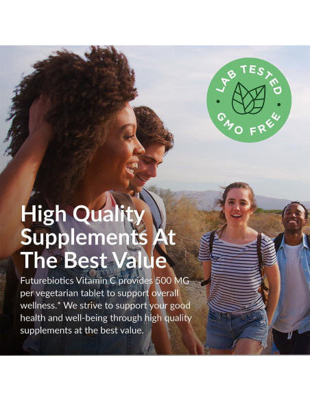 Vitamina C 500mg Futurebiotics - 250 Tabletas Veganas