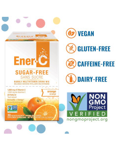 Ener-C Bebida Multivitamínica Sin Azúcar Naranja 1000mg Vitamina C 2