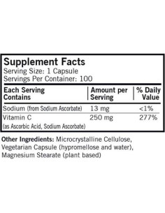 Vitamina C 250 mg Kirkman 100 cápsulas - Antioxidante 2