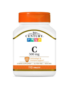 Tabletas de Vitamina C 500 mg 21st Century 110 Unidades