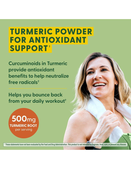 Suplemento de Cúrcuma MegaFood 59g - Vegano, Sin Alérgenos Suplemento de Cúrcuma MegaFood 59g - Vegano, Sin Alérgenos