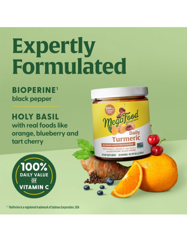 Suplemento de Cúrcuma MegaFood 59g - Vegano, Sin Alérgenos