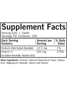 Tabletas Masticables de Vitamina C 250 mg Kirkman - 250 Unidades 2