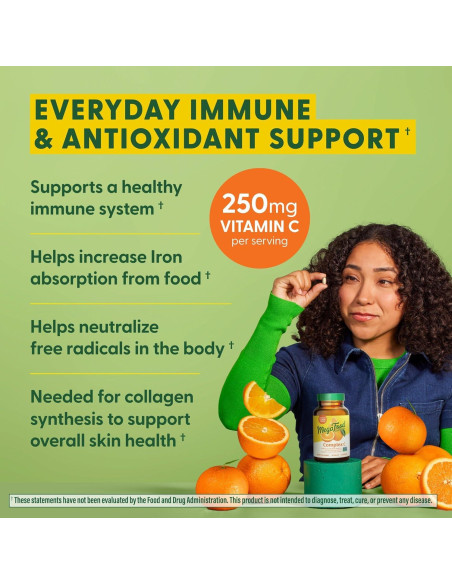 MegaFood Complejo C - Suplemento Vegano 250 mg - 30 Tabletas