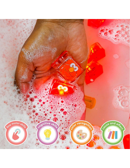Glo Pals Elmo Cubos Iluminados Activados por Agua 6 Piezas