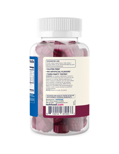 Gomitas de Saúco Nutricost para Niños 120 Unidades con Zinc y Vitamina C