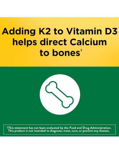 Nature Made Vitamina D3 K2 5000 IU 30 Gelatinas Blandas