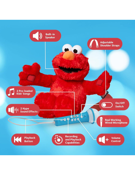 Juguete de Peluche Karaoke Singing Machine Elmo 21.6x19.1x22.9cm