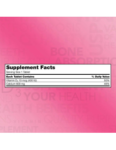 Kirkland Signature Calcio 600 mg con Vitamina D3 - 1000 Tabletas 2