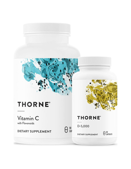 Paquete de Vitaminas Esenciales Thorne: Vitamina C y D-5000 - 60 Porciones