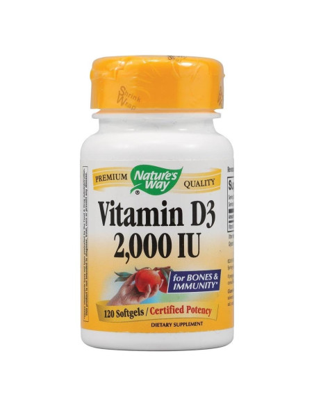Vitamina D3 2000 UI Nature's Way 120 gelatinas blandas
