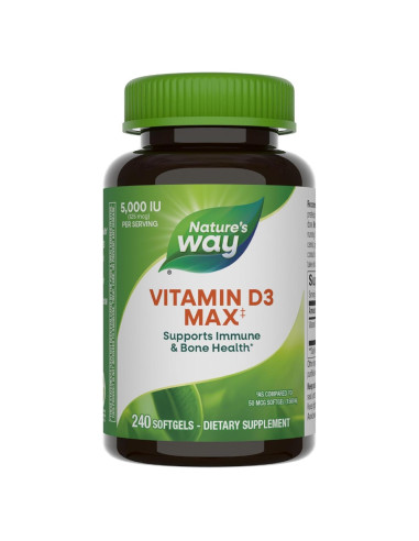 Vitamina D3 Nature's Way 5000 UI 240 Gelatinas Blandas