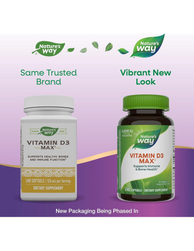 Vitamina D3 Nature's Way 5000 UI 240 Gelatinas Blandas