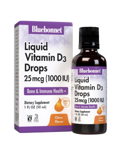 Gotas de Vitamina D3 Líquida BlueBonnet 1000 IU 29.57 ml