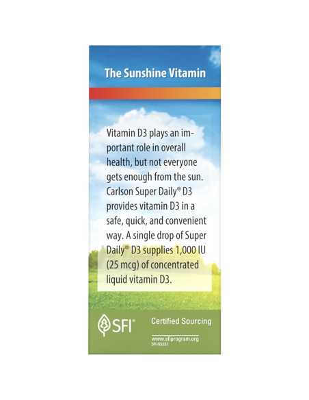 Vitamina D3 líquida Carlson 6000 IU 365 gotas vegetarianas Vitamina D3 líquida Carlson 6000 IU 365 gotas vegetarianas
