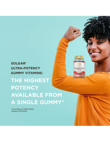 Gummy Vitamina B12 Solgar 1500mcg Sabor Frambuesa 60 Porciones