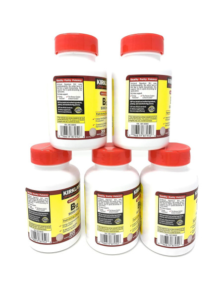 Suplemento B-12 Sublingual 5000 mcg Kirkland 300 Tabletas