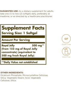 Jalea Real Solgar 500 - 60 Gelatinas Blandas Sin Gluten 2