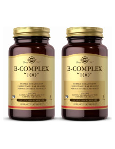 Solgar B-Complejo 100 - 200 Cápsulas Vegetales - Energía y Nervios