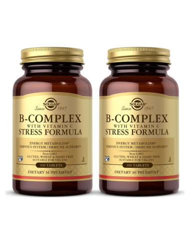 Solgar B-Complejo con Vitamina C - 200 Tabletas Veganas