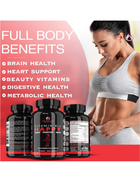 Suplemento de Vitamina B12 Enclare 2000mcg - Complejo B Vegano