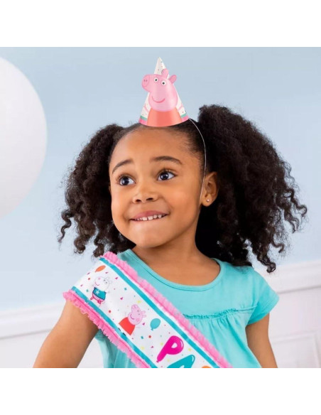 Sombreros Mini de Fiesta Peppa Pig - Paquete de 8 - 9.3 cm Sombreros Mini de Fiesta Peppa Pig - Paquete de 8 - 9.3 cm