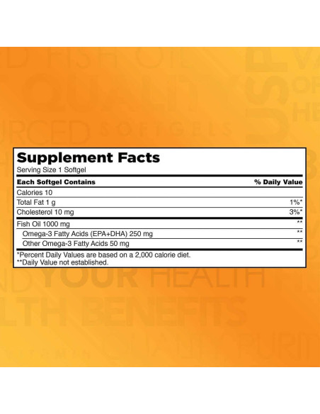 Aceite de Pescado Omega-3 Kirkland Signature 1000 mg 1200 SoftGels