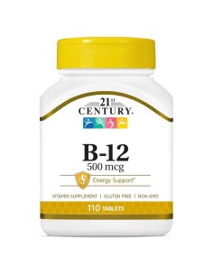 Tabletas de Vitamina B-12 500 mcg 21st Century - 110 unidades