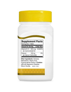 Tabletas de Vitamina B-12 500 mcg 21st Century - 110 unidades 2