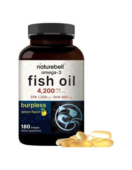 Aceite de Pescado Omega 3 Nature Bell 4,200mg 180 Cápsulas