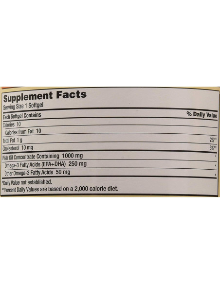 Aceite de Pescado Omega-3 Kirkland Signature 400 Cápsulas Aceite de Pescado Omega-3 Kirkland Signature 400 Cápsulas