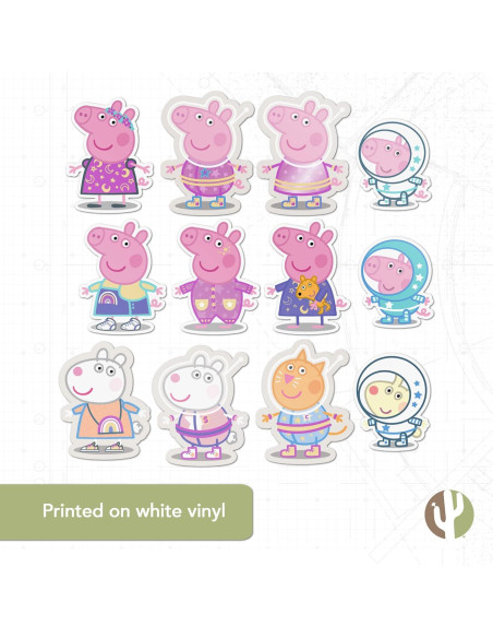 Calcomanías de Vinilo Peppa Pig Desert Cactus 21.6x27.9cm