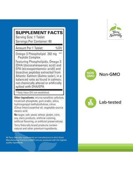 Terry Naturally Vectomega Omega-3 - 60 Tabletas EPA DHA