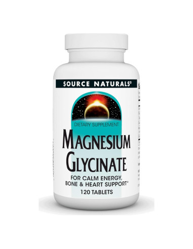 Magnesio Glicinato Source Naturals 200 mg - 120 Tabletas