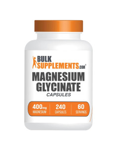 Cápsulas de Glicinato de Magnesio BulkSupplements 400mg - 240 Unidades