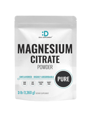 Suplemento Deal Citrato de Magnesio 500mg 1.36kg Sin Sabor