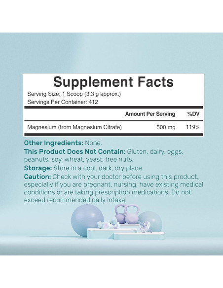 Suplemento Deal Citrato de Magnesio 500mg 1.36kg Sin Sabor Suplemento Deal Citrato de Magnesio 500mg 1.36kg Sin Sabor