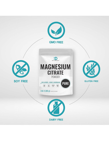 Suplemento Deal Citrato de Magnesio 500mg 1.36kg Sin Sabor