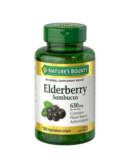 Suplemento Herbal Sambucus Nature's Bounty 630 mg 120 Cápsulas