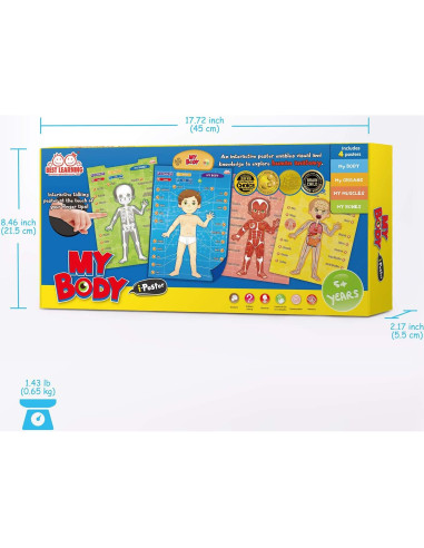 i-Poster Mi Cuerpo - Juguete Educativo Interactivo 56x47 cm